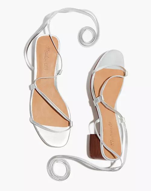 The Brigitte Lace-Up Sandal in Metallic Leather | Madewell