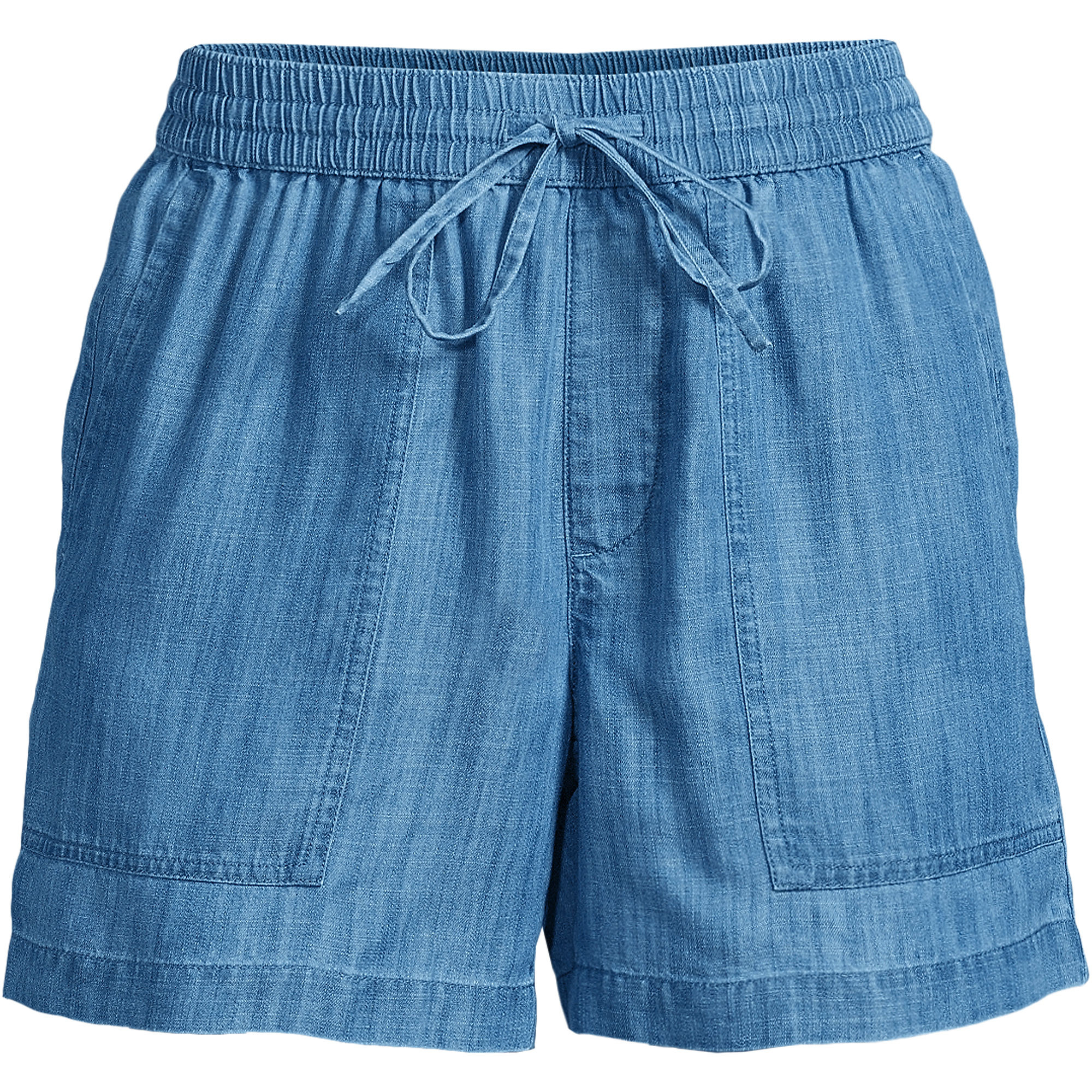 Women's High Rise Drawstring 5" TENCEL™ Fiber Shorts | Lands' End (US)