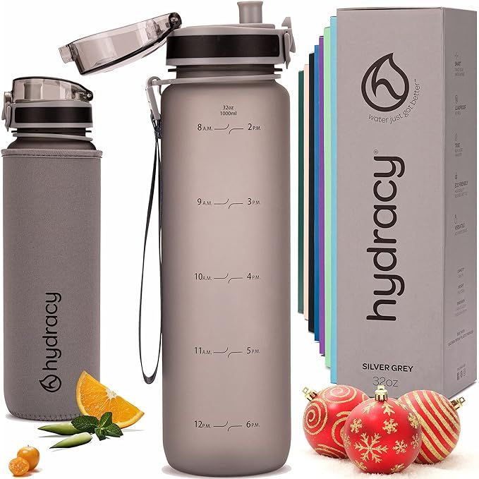 Amazon.com: Hydracy Water Bottle with Time Marker -Large 32oz BPA Free Water Bottle & No Sweat Sl... | Amazon (US)