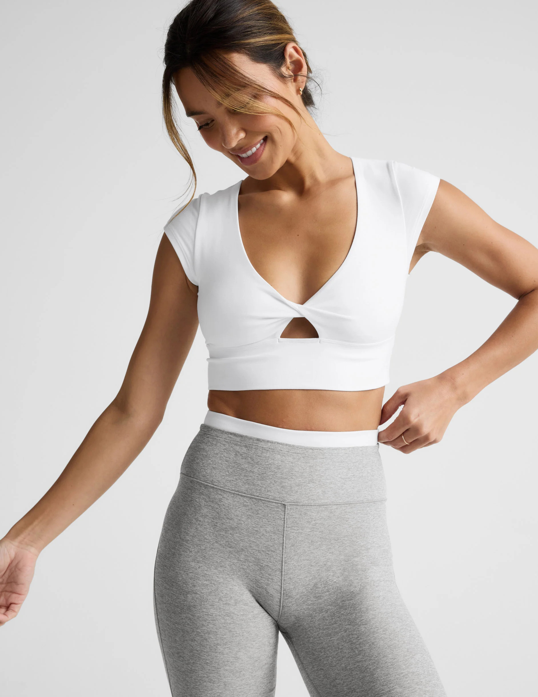 Spacedye Get It Twisted Cropped Tee | Beyond Yoga | Beyond Yoga