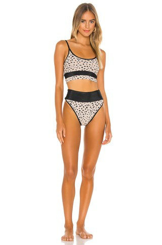 BEACH RIOT Eva Bikini Top in Taupe Spot from Revolve.com | Revolve Clothing (Global)