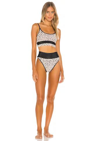 BEACH RIOT Eva Bikini Top in Taupe Spot from Revolve.com | Revolve Clothing (Global)