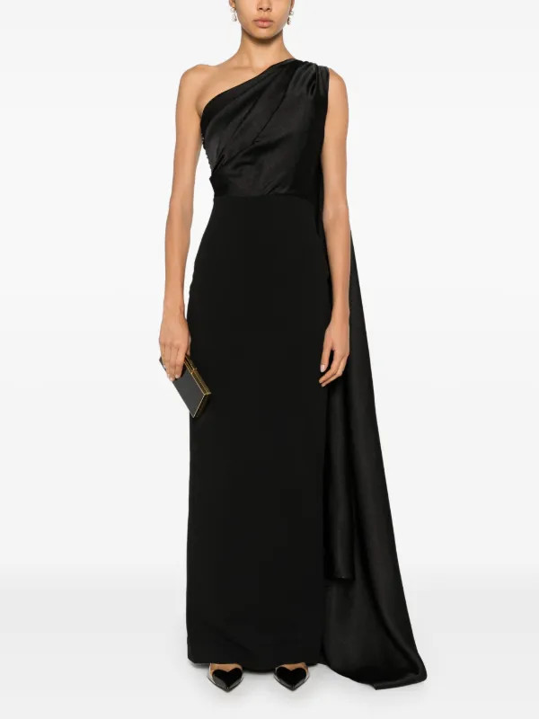 Solace London Yeva Gown | Black | FARFETCH MT | Farfetch Global