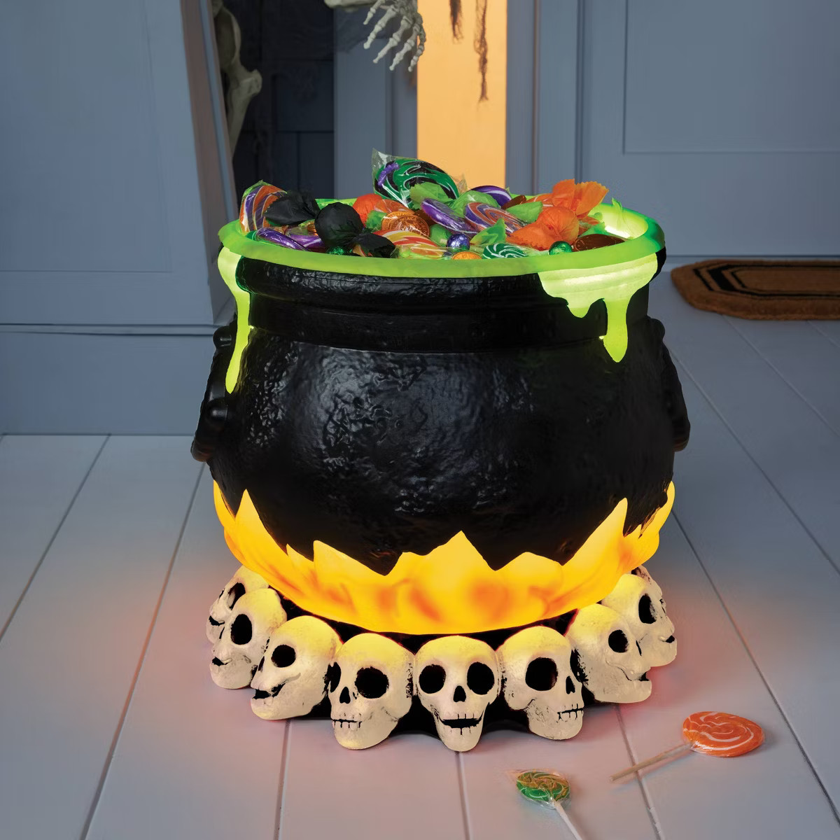 17" Light and Sound Candy Bowl Cauldron Outdoor Halloween Decorative Prop - Hyde and EEK! Boutiqu... | Target
