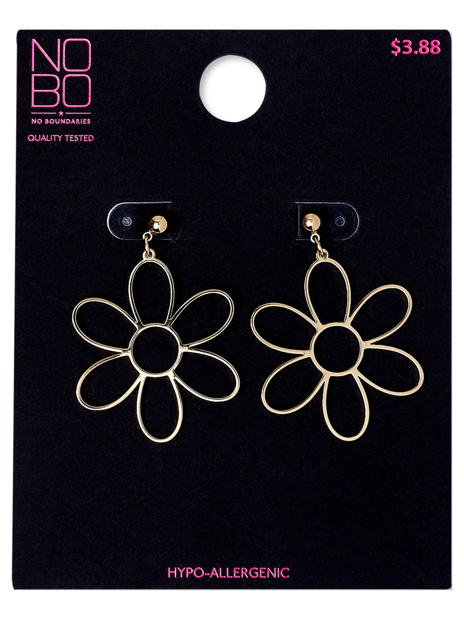 No Boundaries Goldtone Flower Earrings | Walmart (US)