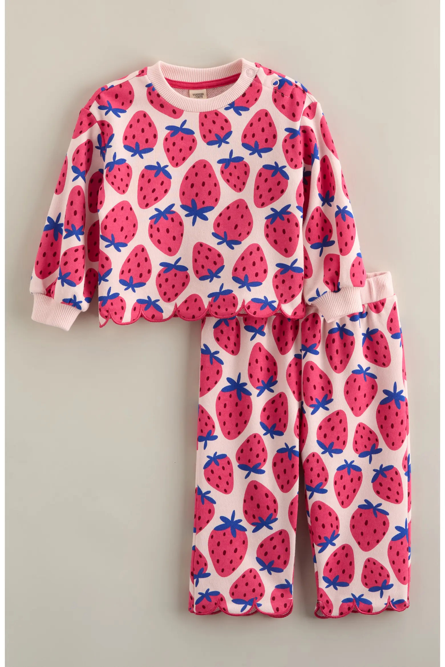 Scallop Hem Cotton Blend Top & Pants Set (Women) | Nordstrom | Nordstrom