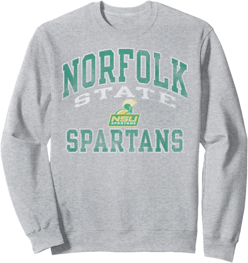Norfolk State Spartans Vintage Worn Gray Officially Licensed Sweatshirt | Amazon (US)