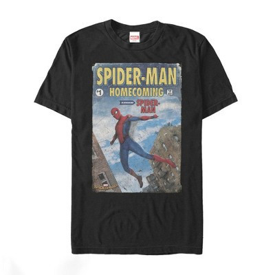 Men's Marvel Spider-Man: Homecoming Comic Book T-Shirt - Black - X Large | Target