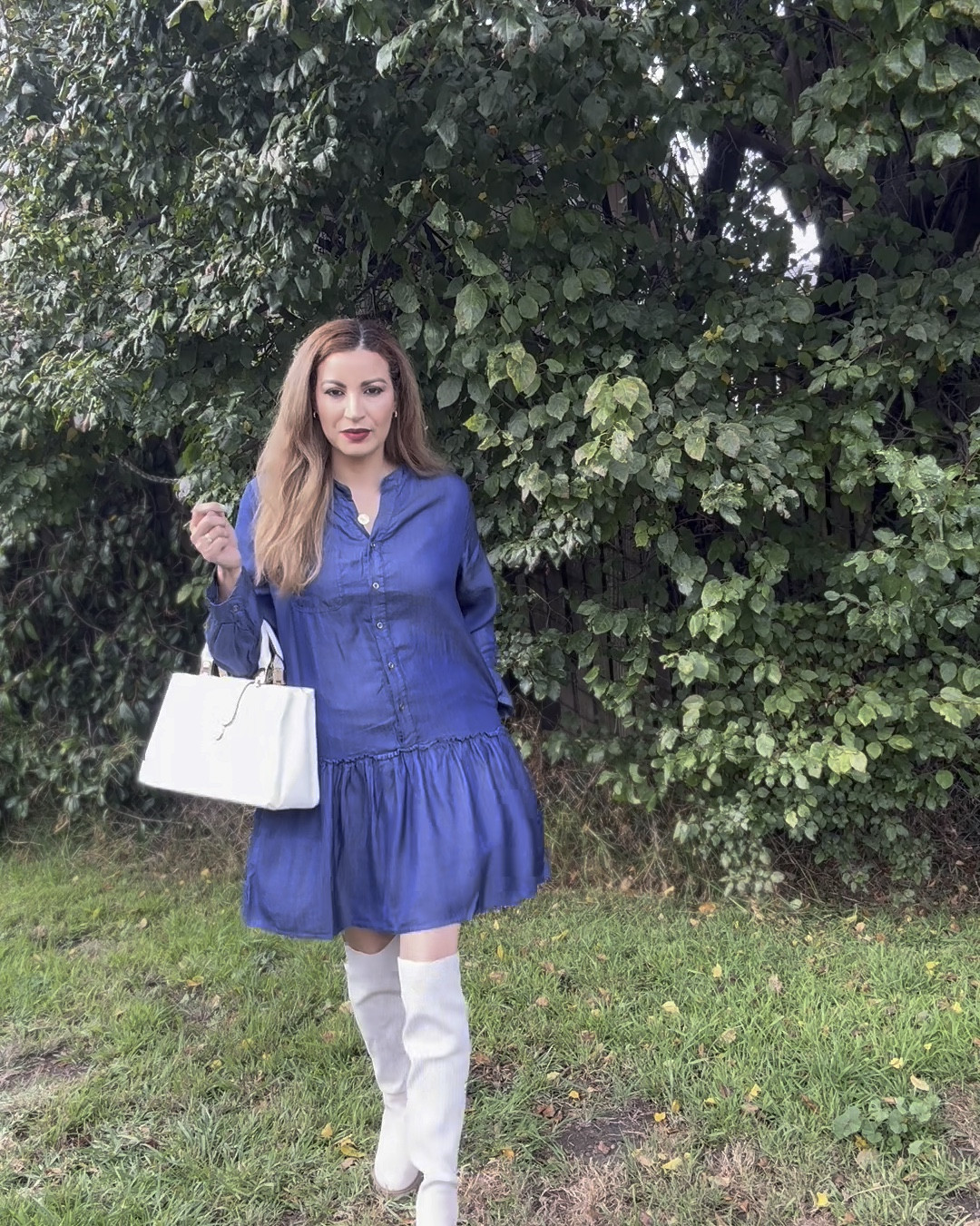 luvamia Vestido de mezclilla para mujer, de manga larga, con botones, con volantes, vestidos de mezclilla estilo cambray, vestidos cortos occidentales con bolsillos.
Size:M

#LTKSeasonal #LTKStyleTip #LTKVideo