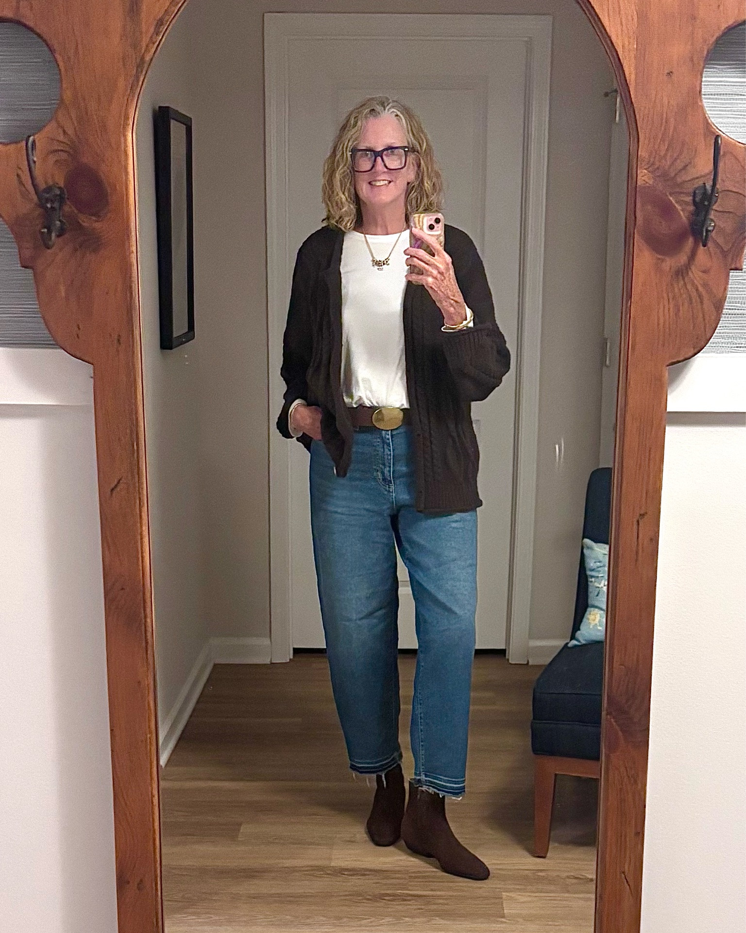 Chunky brown sweater styled 2 ways for fall

#LTKmomlife #LTKTall #LTKOver40