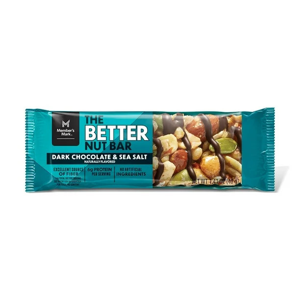 Member's Mark  Member's Mark The Better Nut Bar, Dark Chocolate and Sea Salt, 24 ct. 4.7 stars ou... | Sam's Club