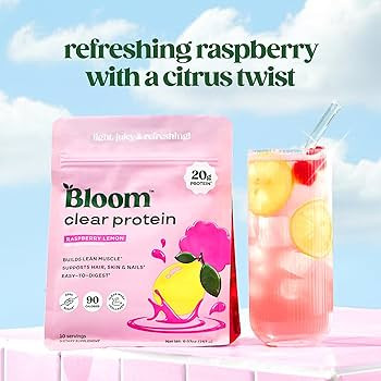 Bloom Whey Clear Protein, Raspberry Lemonade 10ct | Amazon (US)