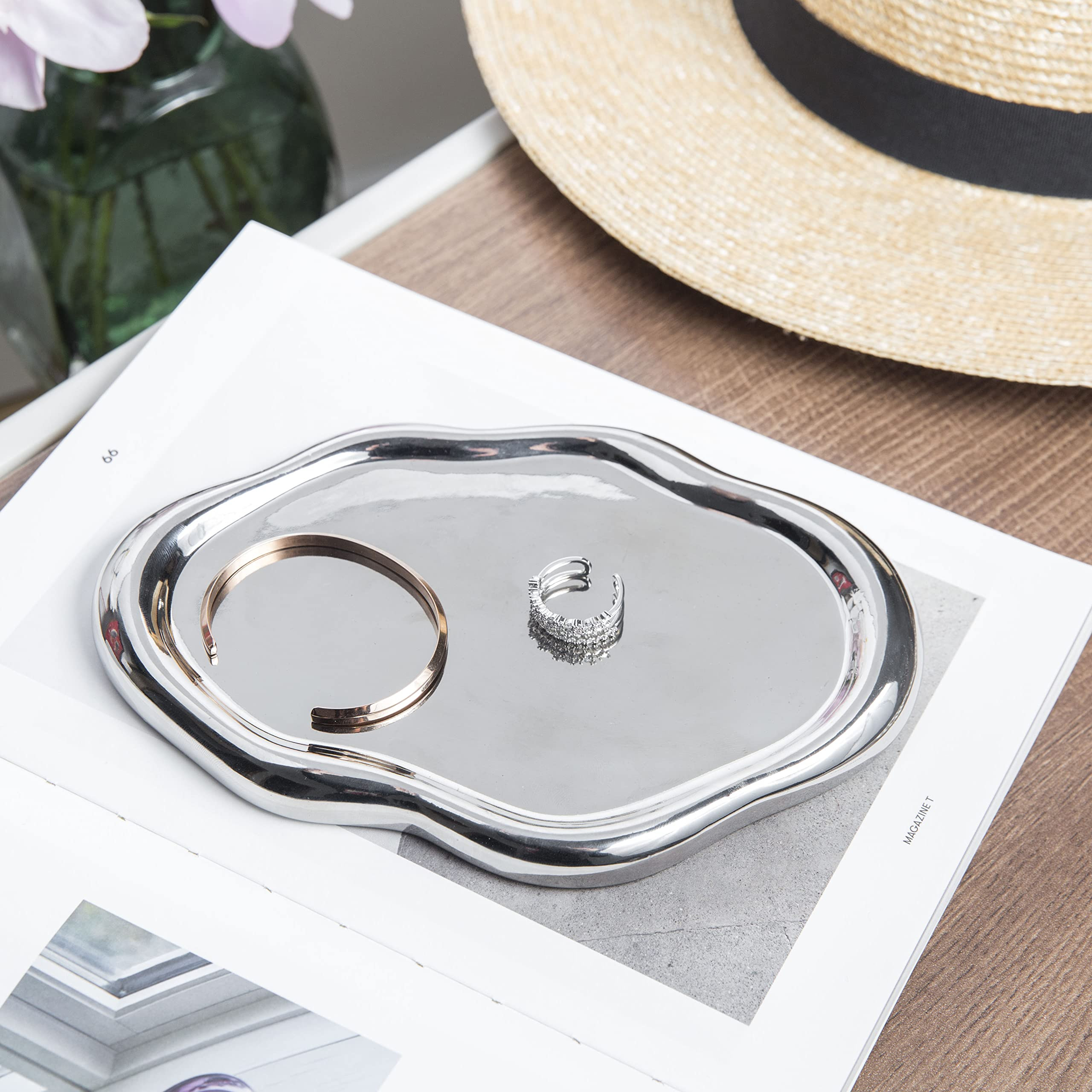 Cloud Trinket Dish, Chubby Jewelry Tray, Ceramic Jewelry Ring Trinket Dish for Rings Earrings Nec... | Amazon (US)