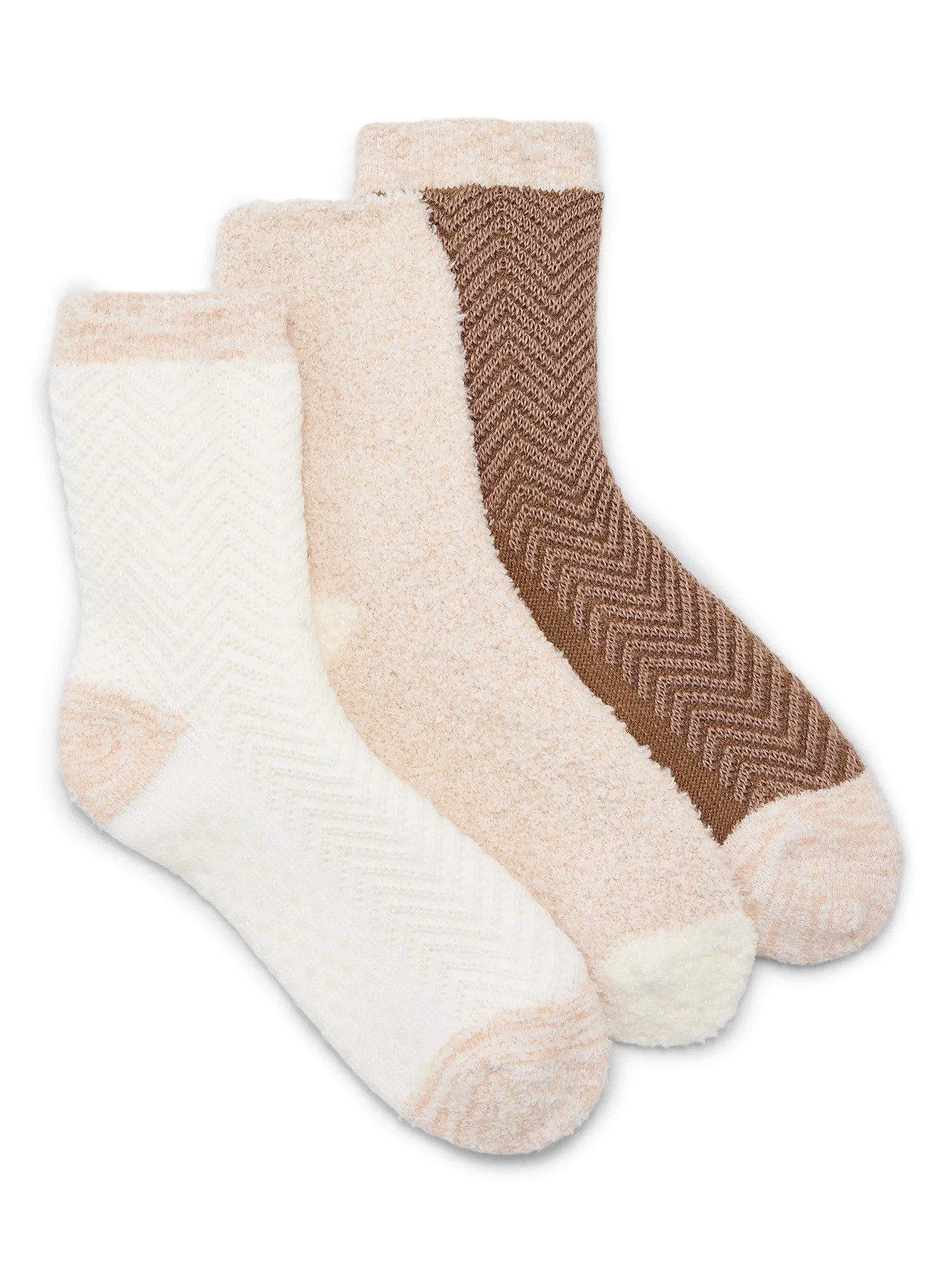 Joyspun Women's Double Layer Crew Lounge Socks, 3-Pack, Fits Shoe Sizes 4-10 | Walmart (US)