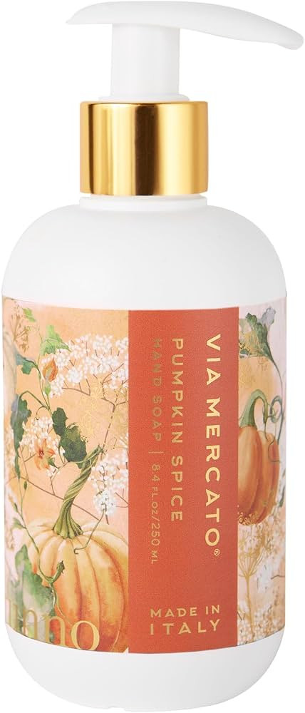 Via Mercato Autunno 8.4 Fl Oz Italian Liquid Hand Soap, Subtle Fragrance, Pumpkin Spice | Amazon (US)