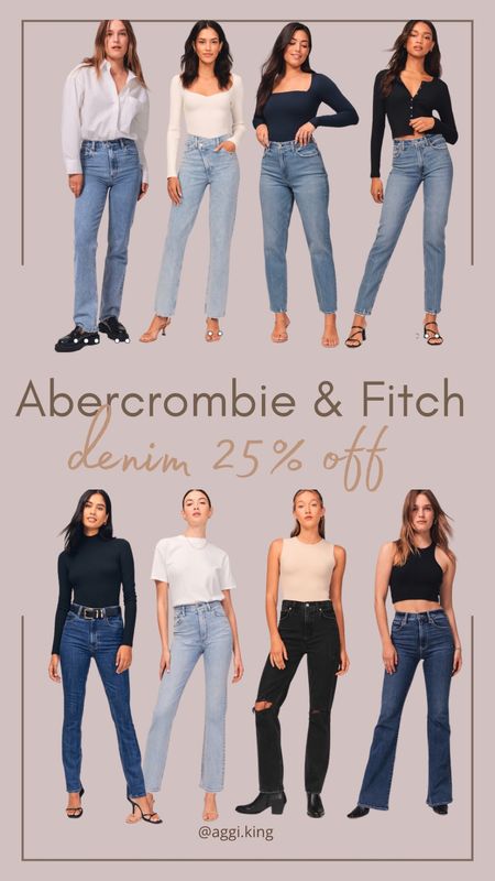 Abercrombie jeans 25% off plus extra 15% off with code: DENIMAF

#abercrombie #jeans #denim #abercrombie&fitch

#LTKsalealert #LTKSale #LTKGiftGuide