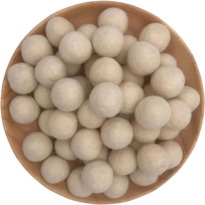 Felt Wool Beads Balls Pom Pom Handmade DIY for Craft Dream Catcher Baby Mobile Pompom Home Decor ... | Amazon (US)