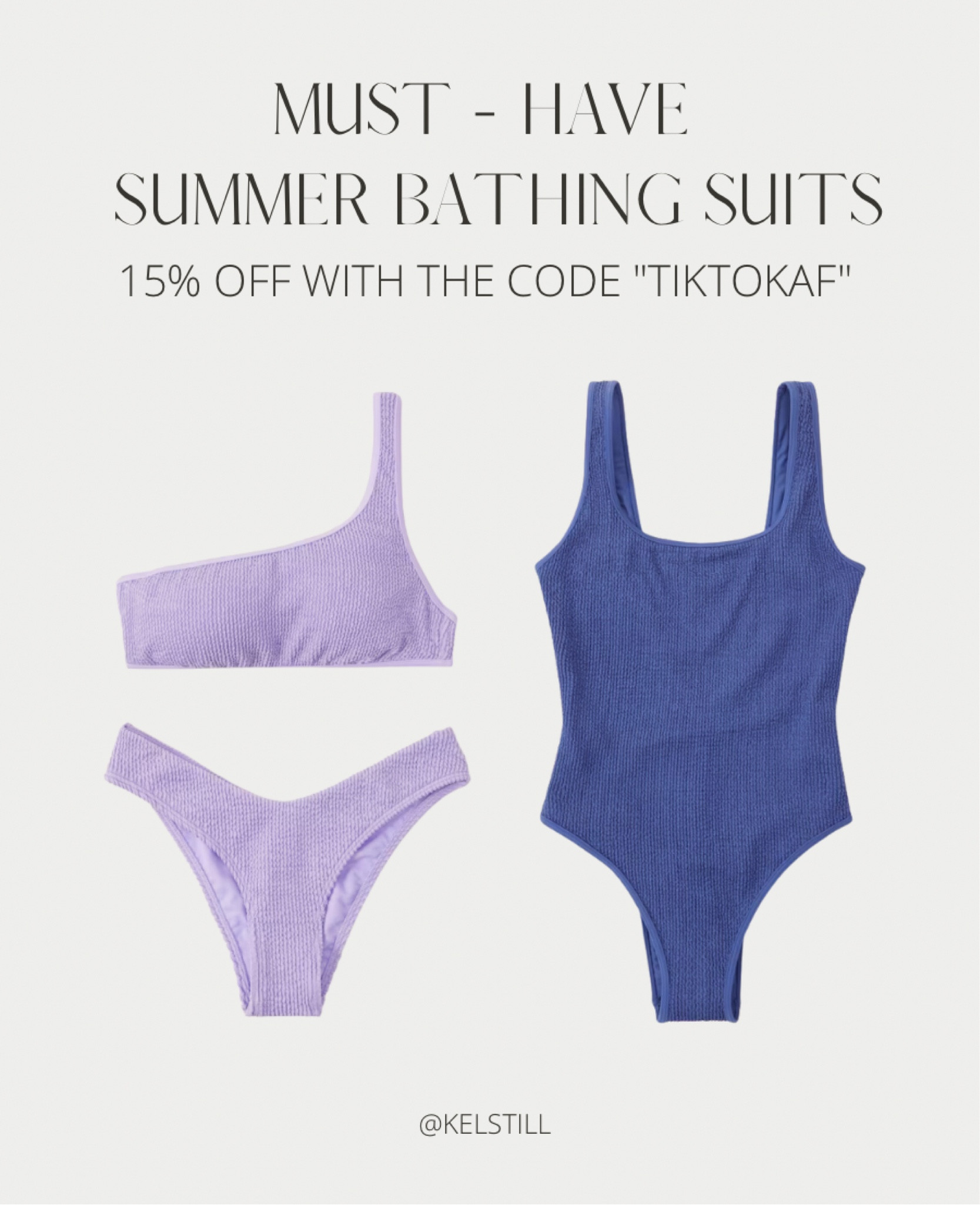 the cutest bathing suits from abercrombie! loving the scrunched detailing

#abercrombie #abercrombiecode #abercrombiesale #bathingsuit

#LTKsalealert #LTKSeasonal #LTKFind
