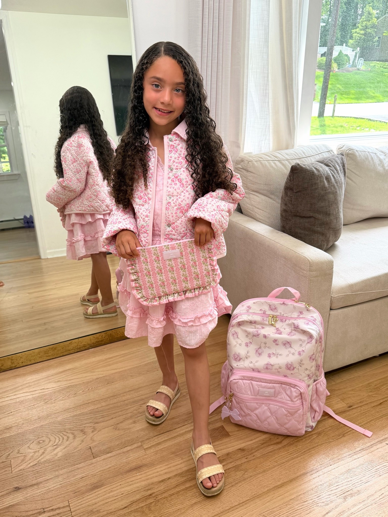 @LoveShackFancy x @Target 
Hailey is wearing a size 9 in dress and jacket