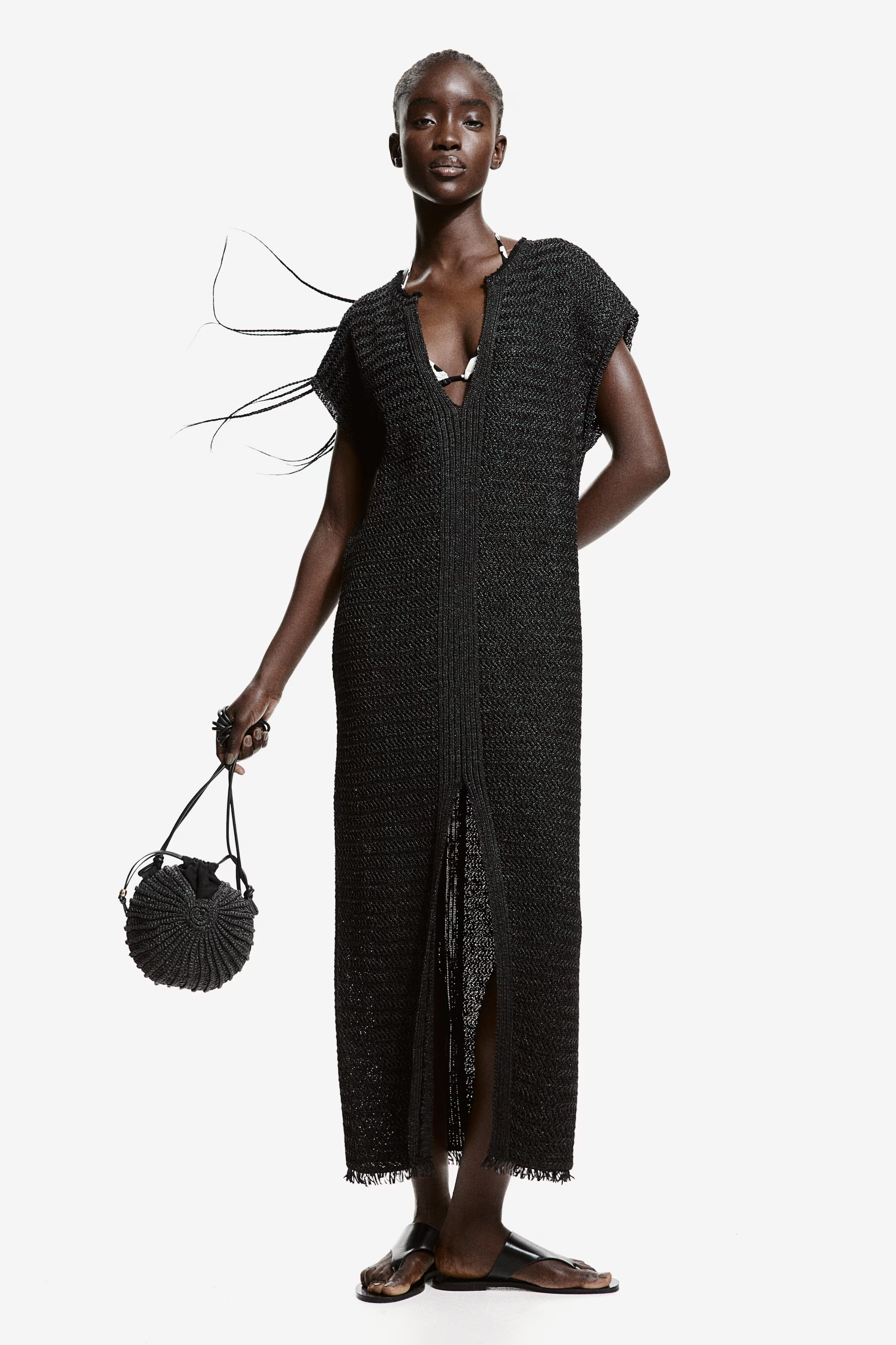 Raffia-look kaftan dress | H&M (UK, MY, IN, SG, PH, TW, HK)