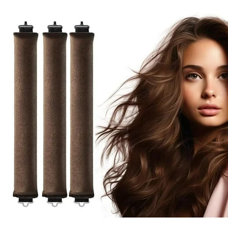 Heatless Hair Curler -Overnight Curler Rod With Hook Heatless Hair Curler for All Hair Types Sleeping without heating Hair Curler-Brown C32 | Walmart (US)