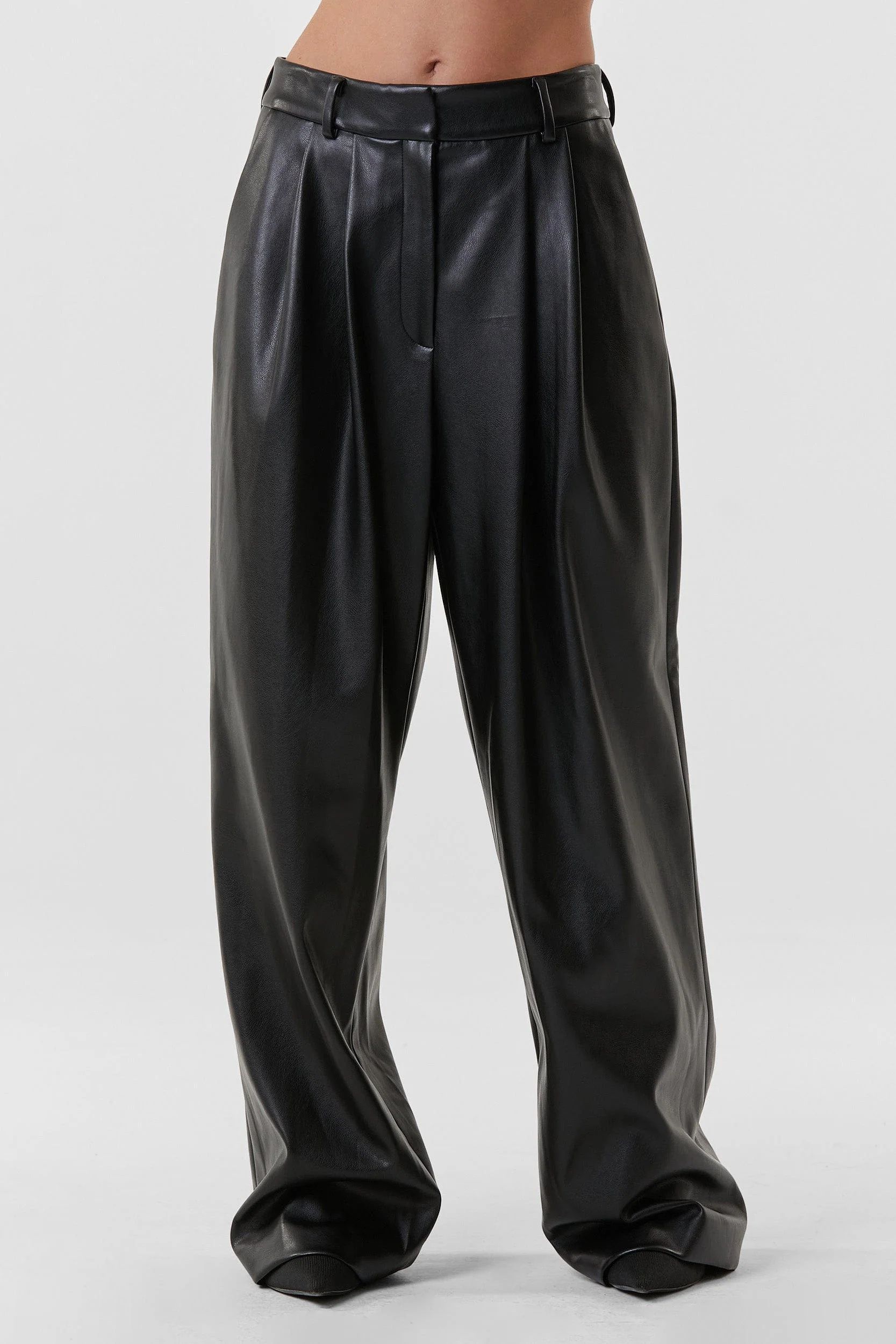 Faux Leather Trouser - Black | The Noli Shop