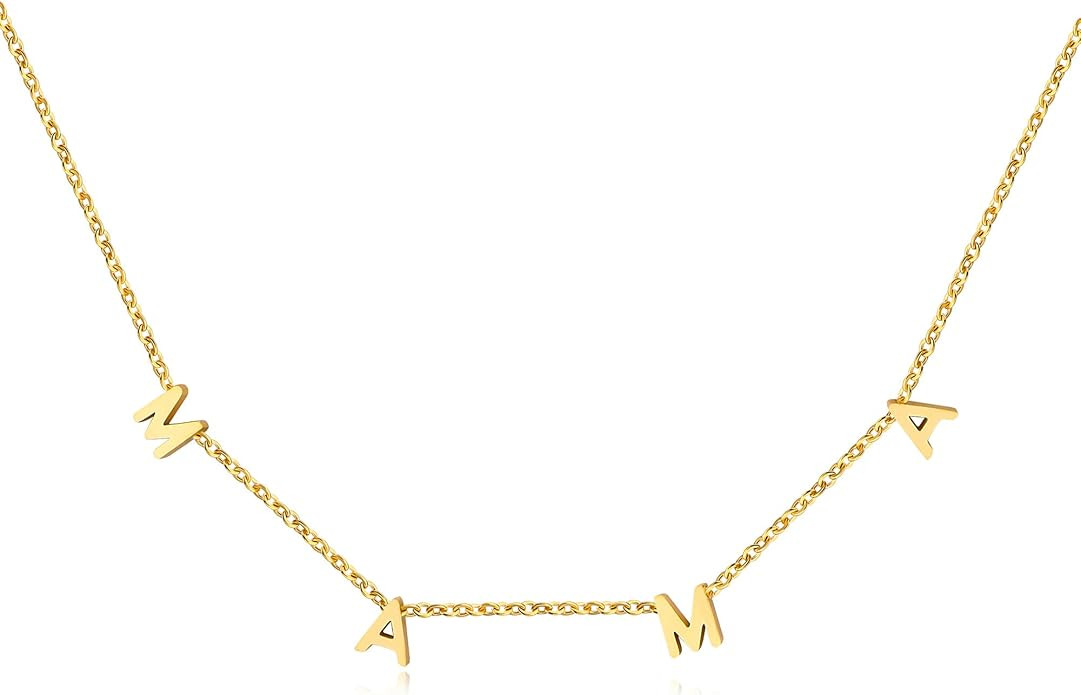 Letter Necklaces for Women Mother Mama Mom Grandma Daughter Love Necklace Perfect Personalized Da... | Amazon (US)