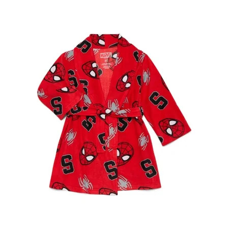 Spider-Man Toddler Boys Fleece Bathrobe Pajamas, Sizes 2T-5T | Walmart (US)