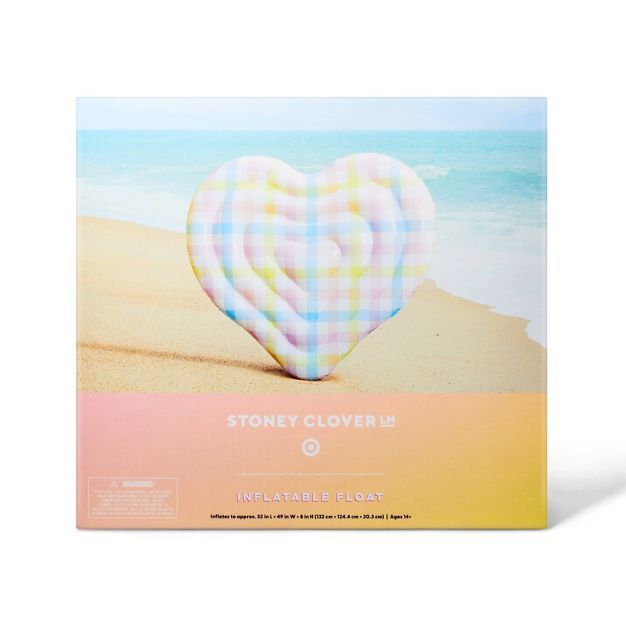 Inflatable Water Float Rainbow Gingham Heart - Stoney Clover Lane x Target | Target