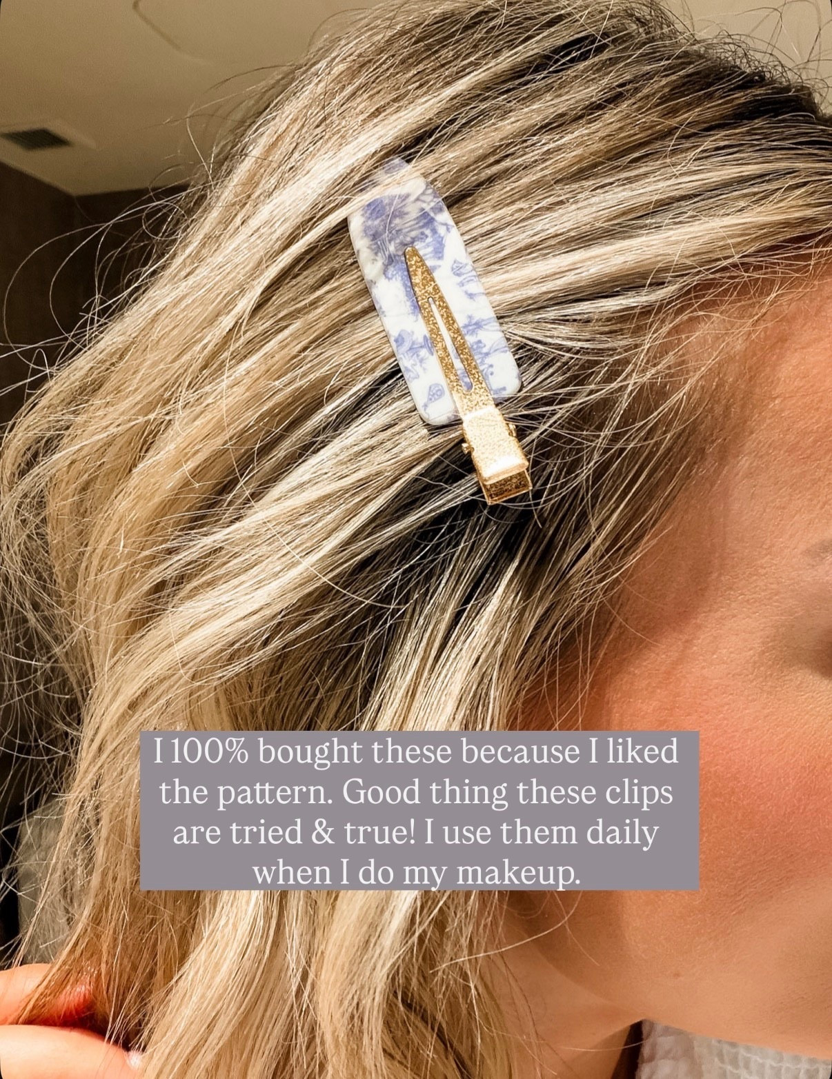 The perfect clips to pull back your hair out of your face to do your make up routine! Plus, the pattern is so cute! 😍 

Loverly Grey, hair, beauty, make up, hair clips 

#LTKBeauty