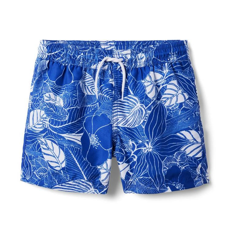 Tropical Leaf Recycled Swim Trunk | Janie and Jack