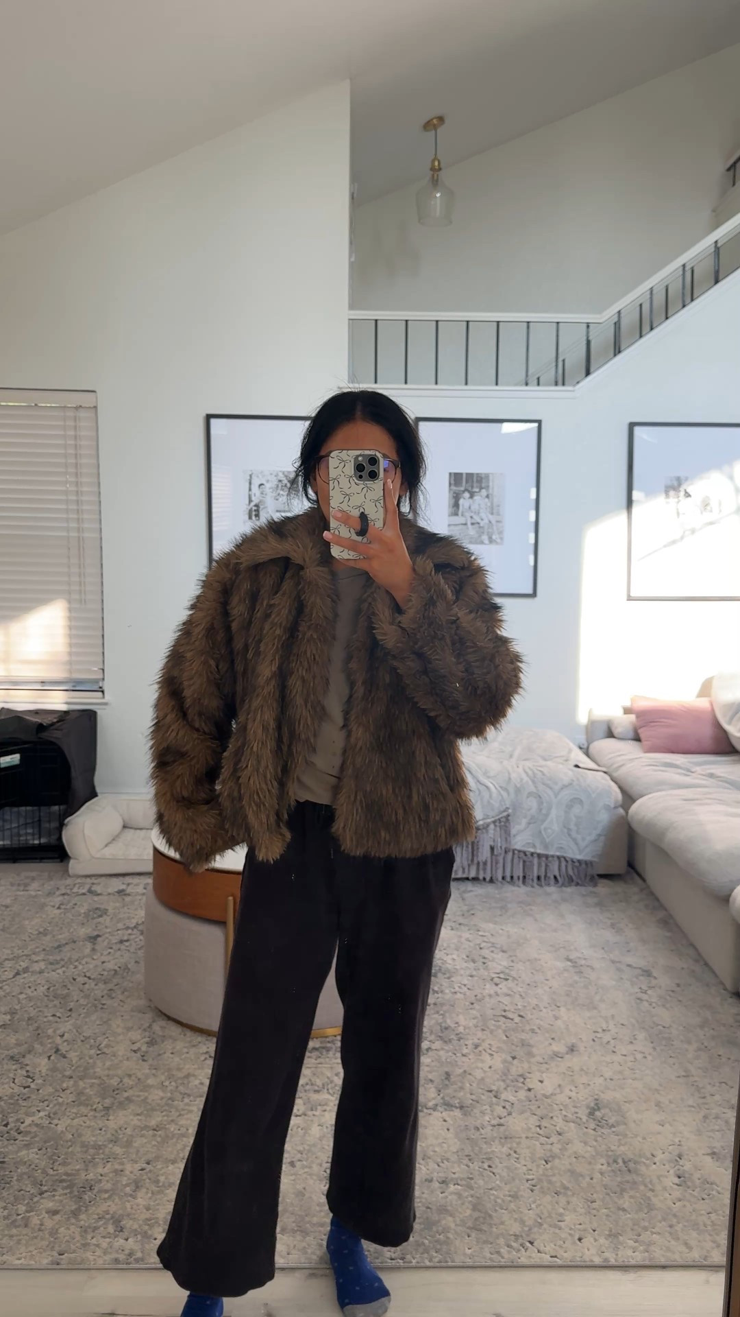 Brown fur coat this is a size small, but I ended up going with the XS 

#LTKSeasonal #LTKdayinmylife #LTKootd