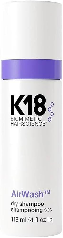 K18 AirWash™ Dry Shampoo, Non-Aerosol, Balances Scalp & Controls Excess Oil Production | Amazon (US)