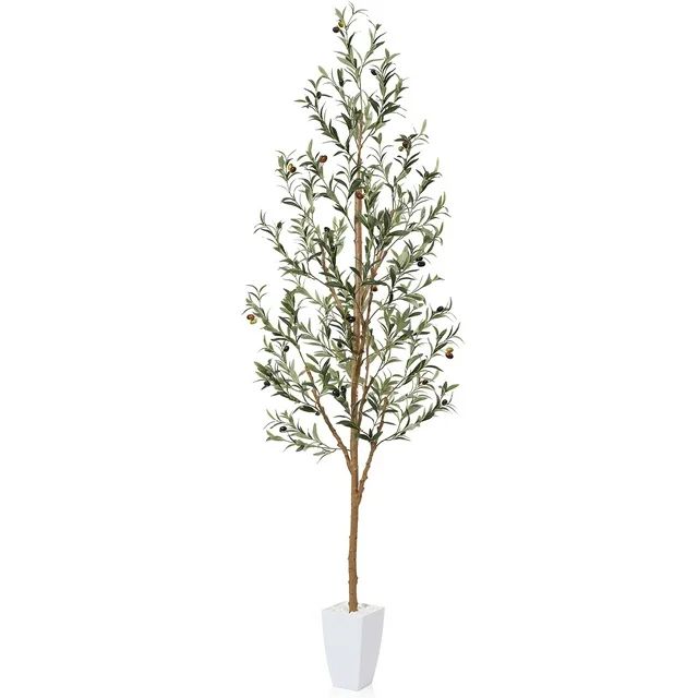 7FT Artificial Olive Tree in Planter, Indoor Outdoor Artificial Olive Plants, 12 lb, DR.Planzen | Walmart (US)