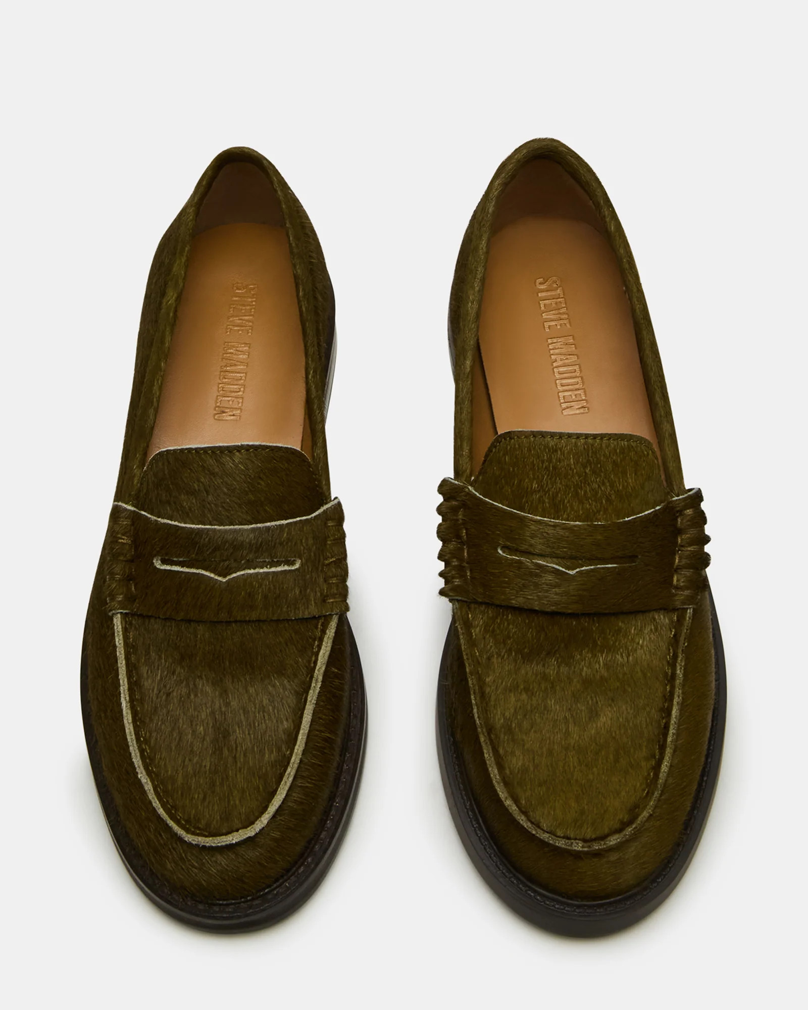 MADISON-H Olive Women's Penny Loafer | Steve Madden (US)