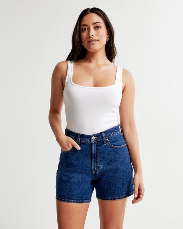 Women's Curve Love High Rise Dad Short | Women's Clearance | Abercrombie.com | Abercrombie & Fitch (US)