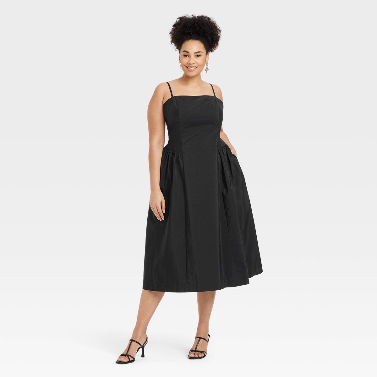 Women's Dropped Waist Midi A-Line Dress - A New Day™ | Target