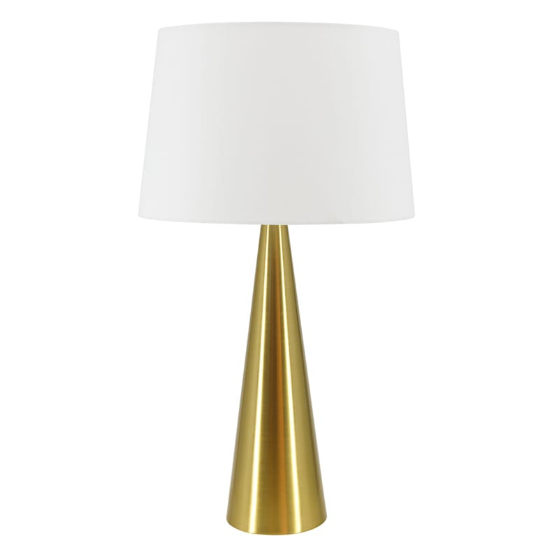 Gold Metal Cone Table Lamp with Shade, 25" | At Home