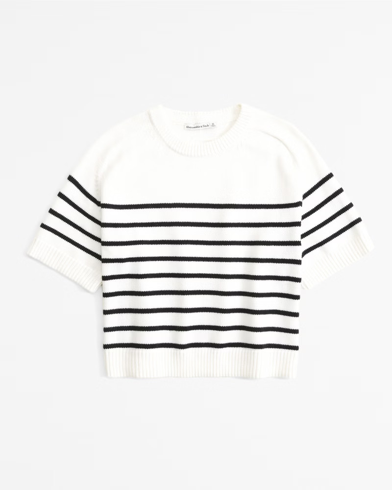 Women's The A&F Madeline Crew Sweater Tee | Women's Tops | Abercrombie.com | Abercrombie & Fitch (UK)