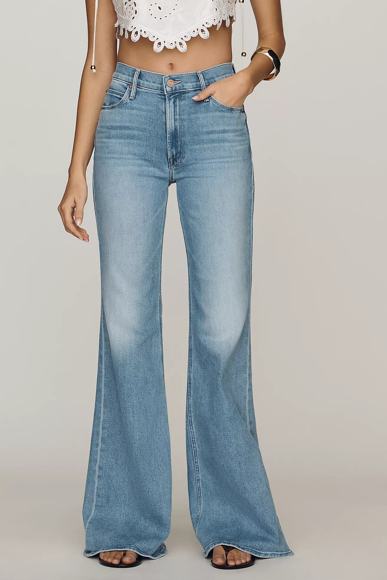 MOTHER Doozy Mid-Rise Flare Jeans | Anthropologie (US)