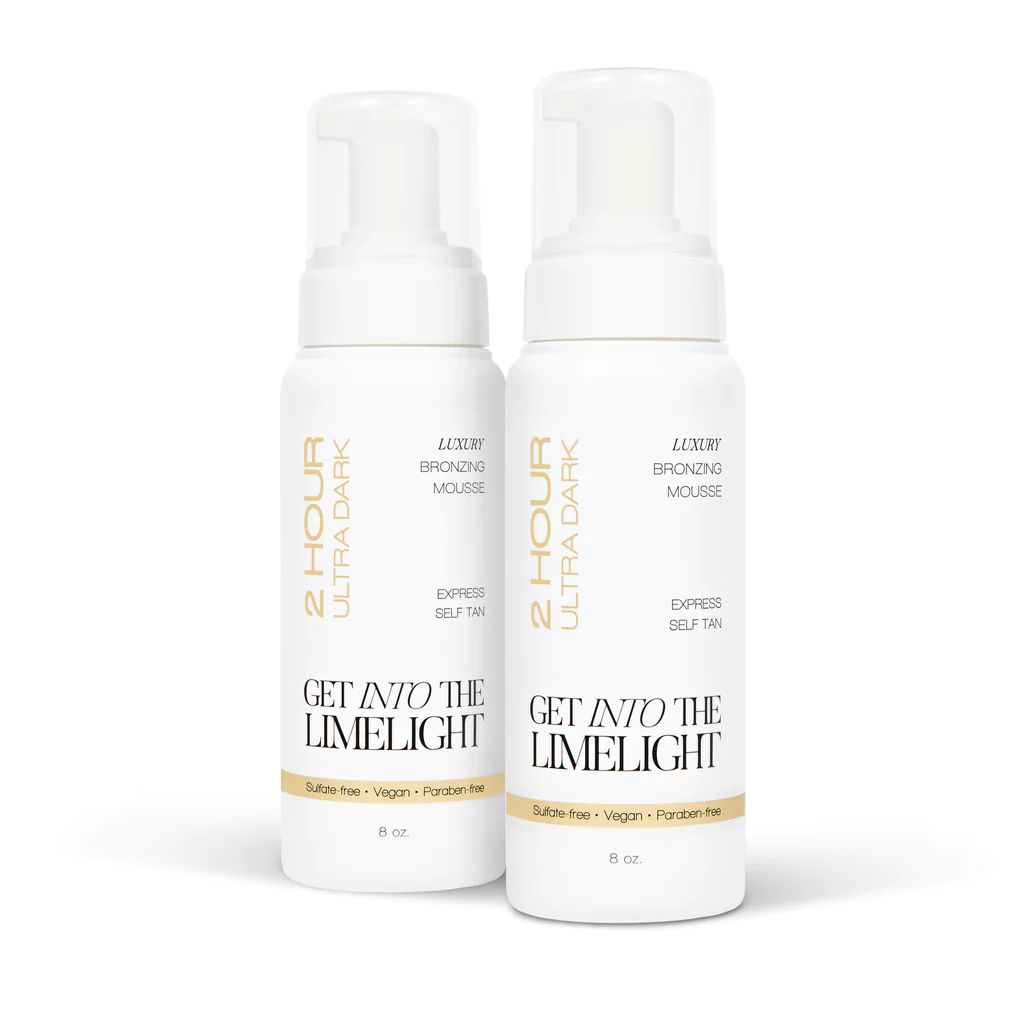 Twin Pack: 2 Hour Ultra Dark Sunless Tanning Mousse | Get Into The Limelight