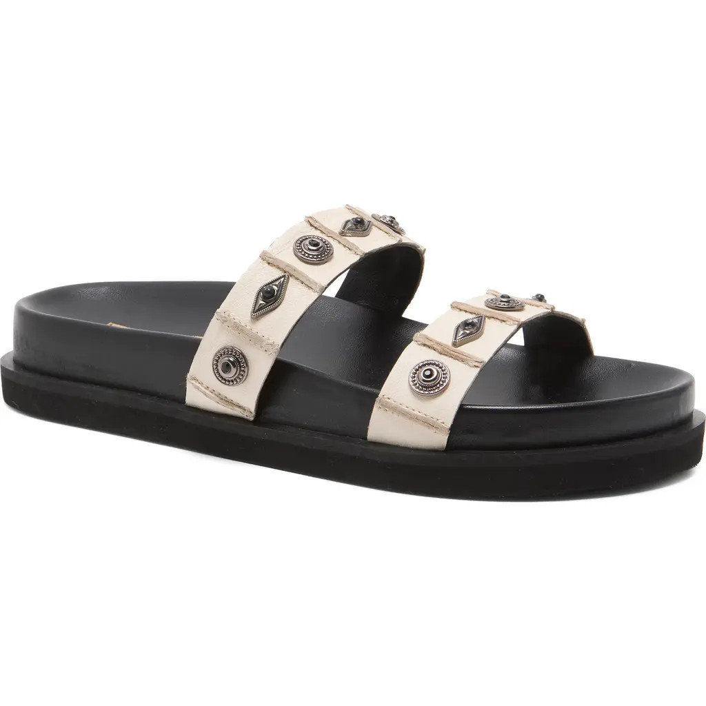 Free People Findings Slide Sandal in Bone Leather at Nordstrom, Size 9 | Nordstrom