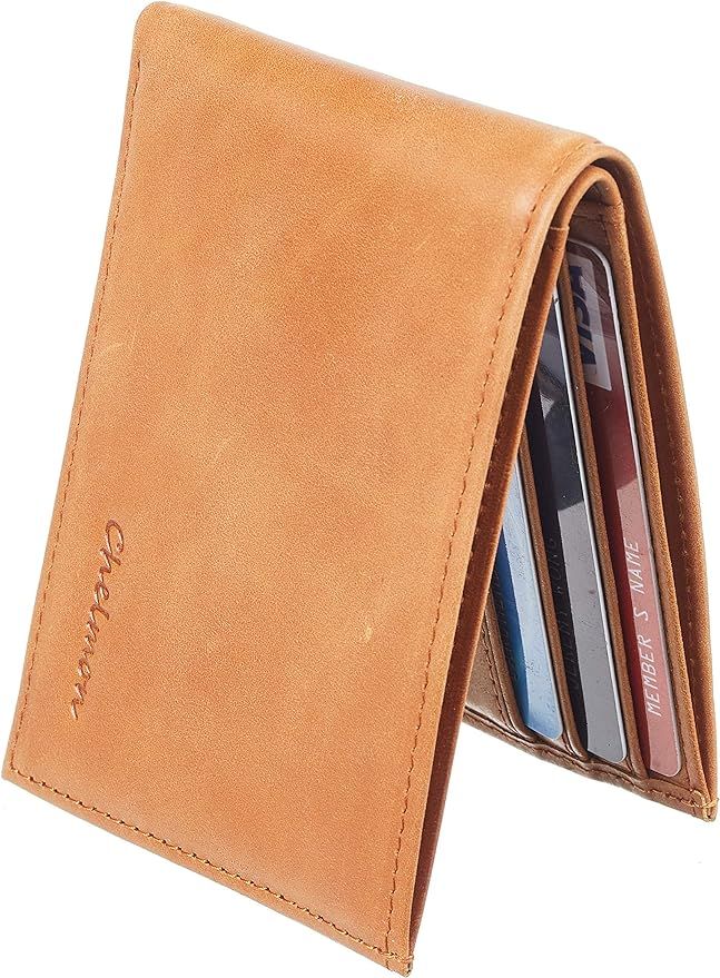 Chelmon Ultimate Slim Mini Wallet Front Pocket Minimalist Wallet Bifold Genuine Leather RFID Bloc... | Amazon (US)