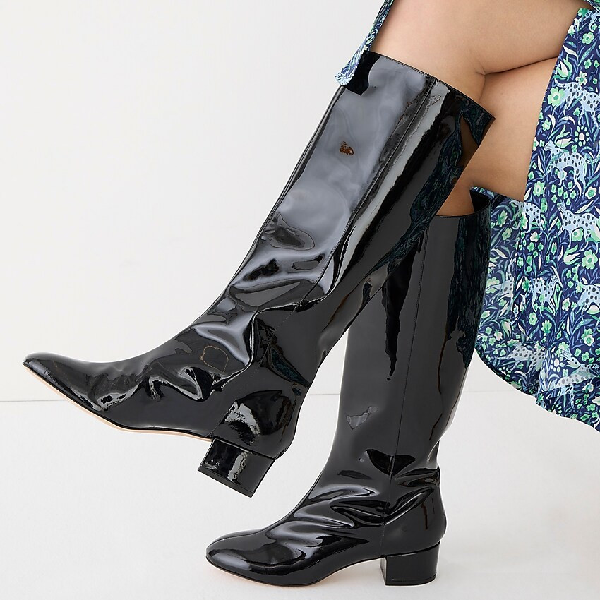 Knee-high boots in Italian patent leather | J. Crew US