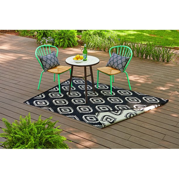 Better Homes and Gardens Outdoor 6ft. X 9ft. Diamond Wandering Ikat Rug - Walmart.com | Walmart (US)