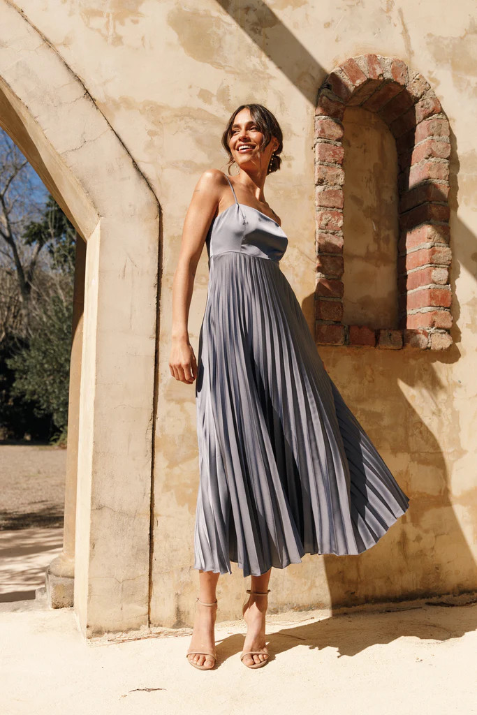 Keegan Maxi Dress - Steel Gray | Petal & Pup (US)