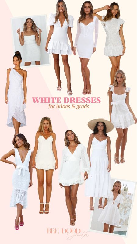 White dresses for brides, white dress for grads 

#LTKSeasonal