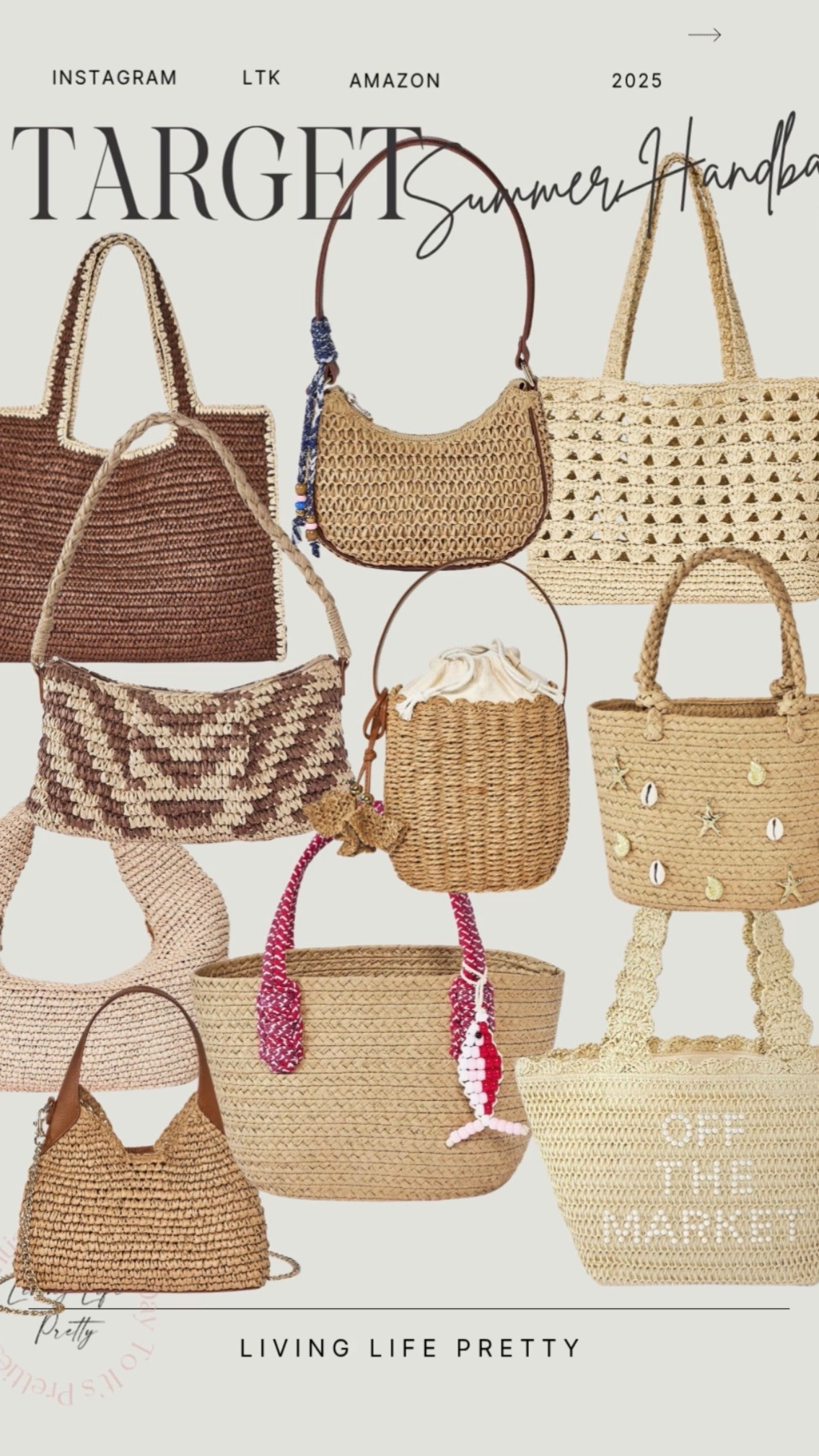 Target summer bags! The cutest target style bags for summer🎯
Target style


#LTKSeasonal #LTKootd #LTKgrwm
