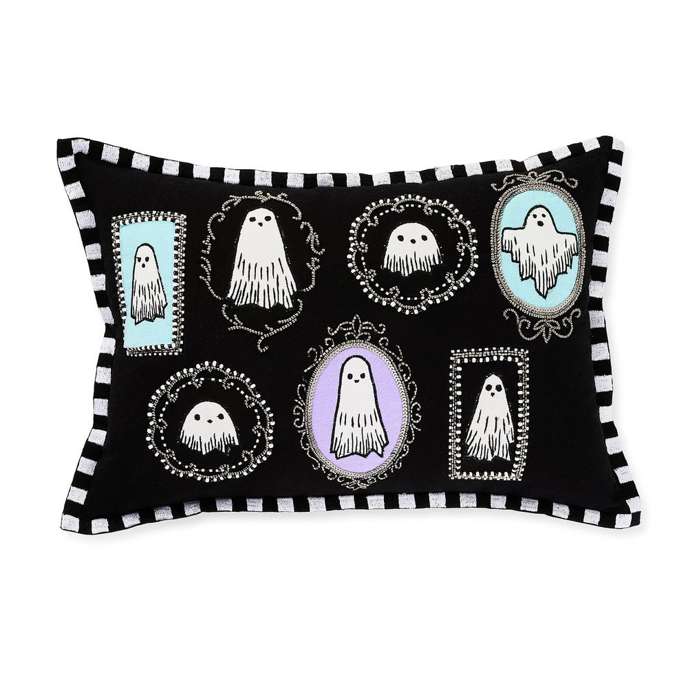 Ghost Family Portraits Lumbar Throw Pillow | MacKenzie-Childs