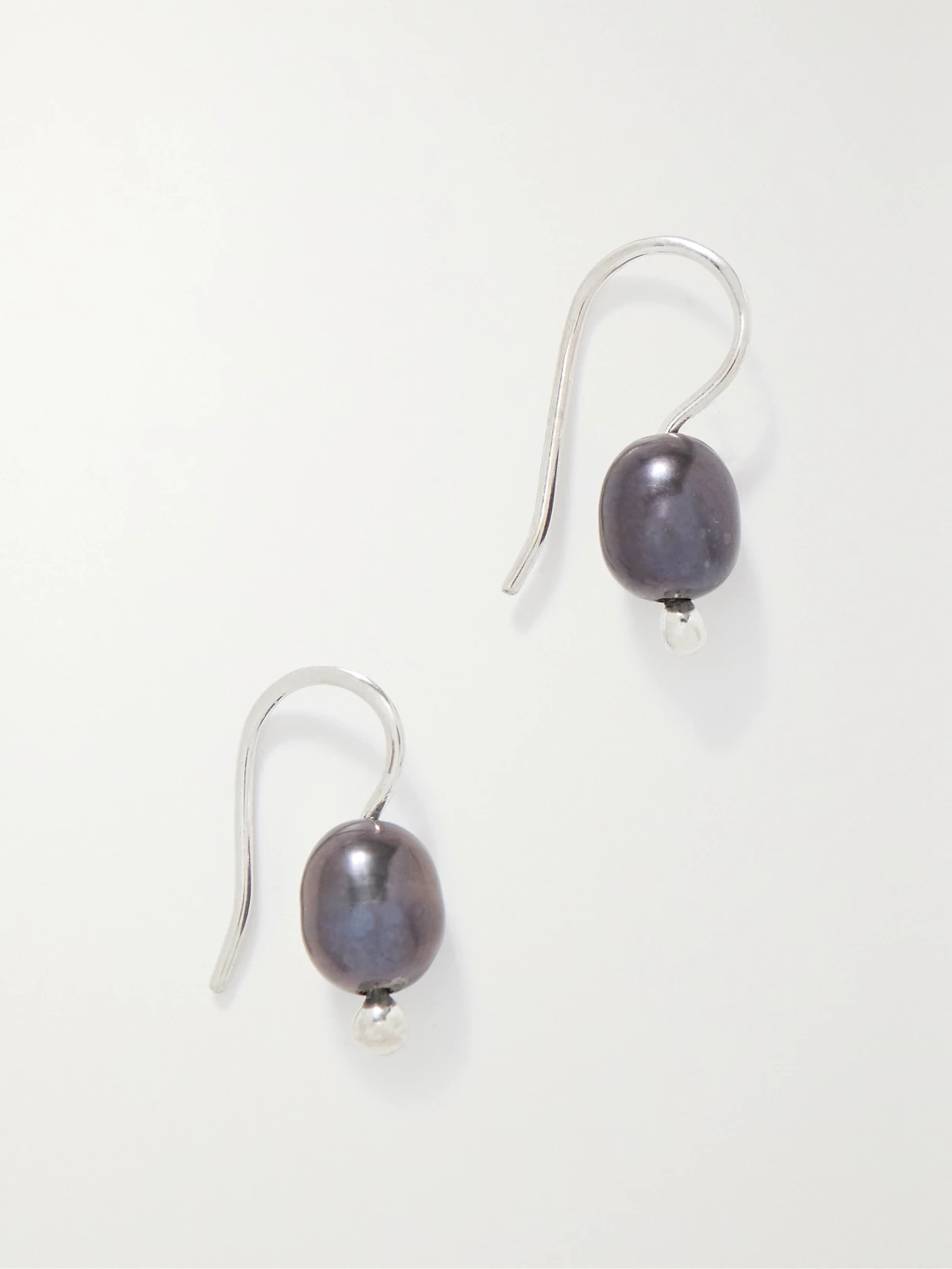Sophie Buhai - Mermaid Silver Pearl Earrings - Black | NET-A-PORTER (US)